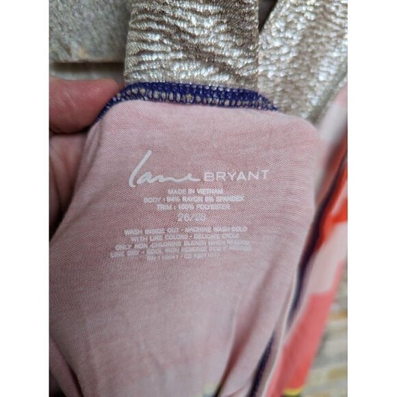 Lane Bryant Women’s Multicolored Striped Tank Top Racerback Size 26/28 - Picture 3 of 5